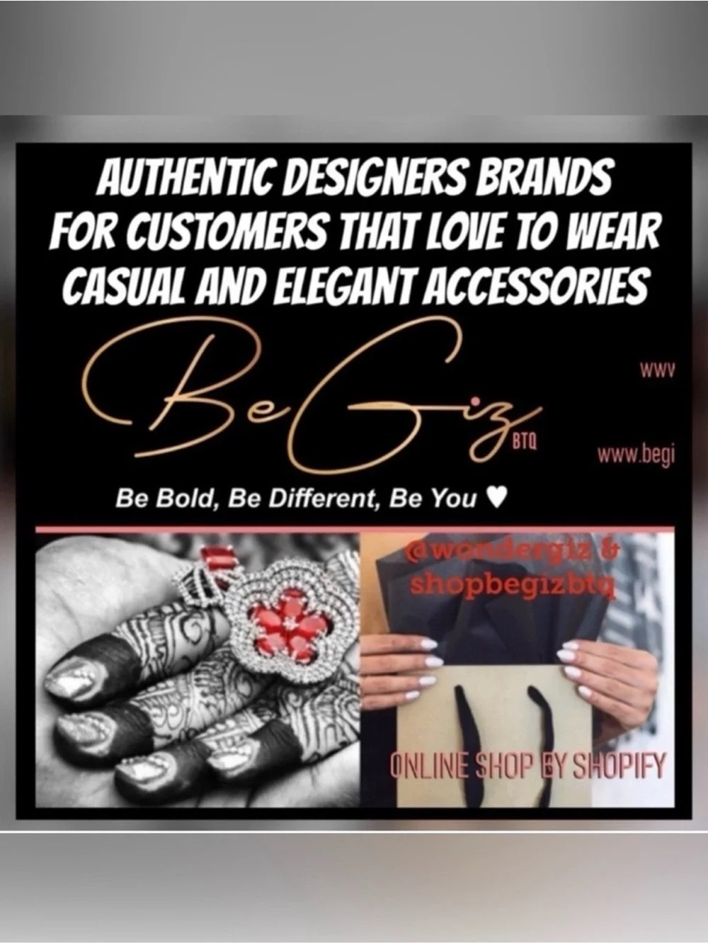 Shop Be Giz Btq, invites you to see pictures of my collections for Sale Now